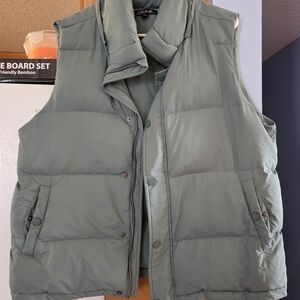 Womens CHARLIE ❤️ Green Puffer Vest
